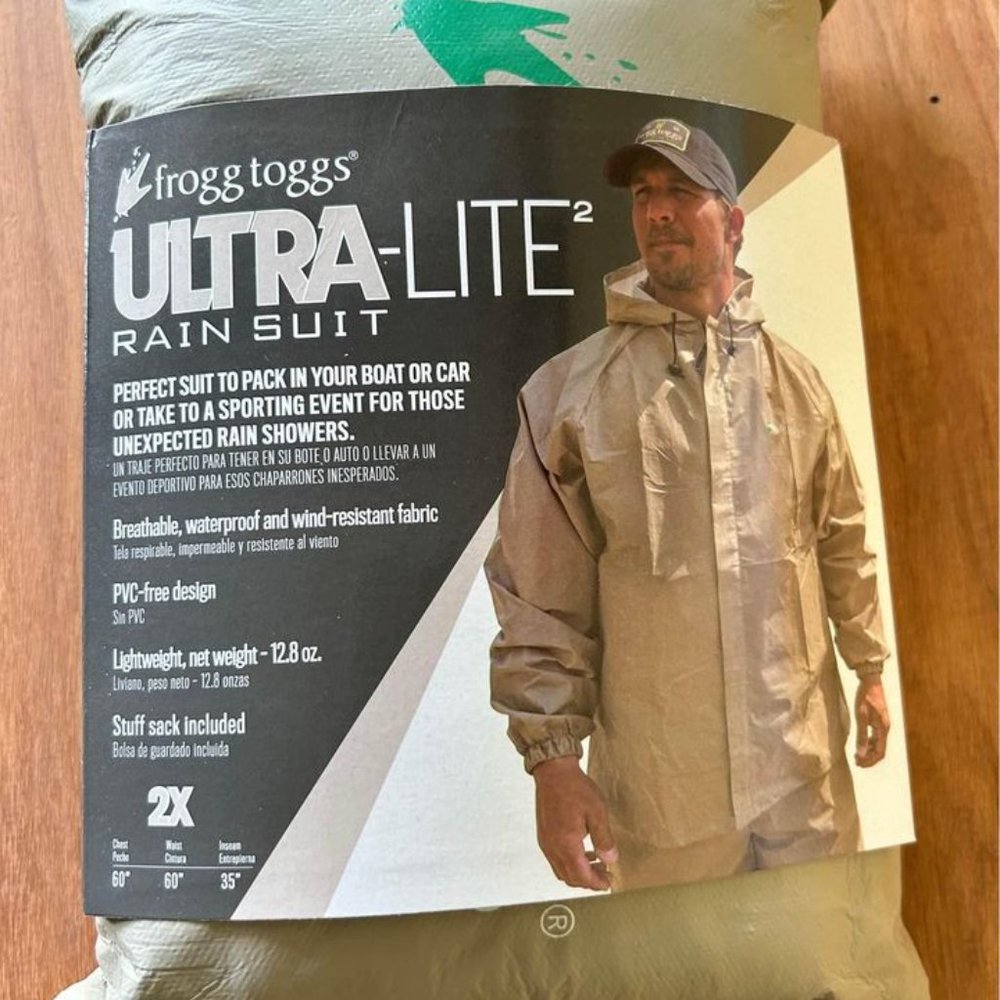 NEW Frog Toggs Rainsuit (2 pc), size 2XL